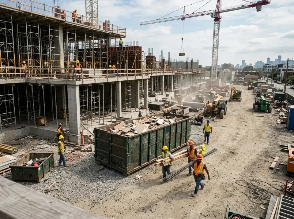 commercial-construction-site-w-002 — frequently asked questions, Low Cost Construction Dumpster Rental in Allouez, WI